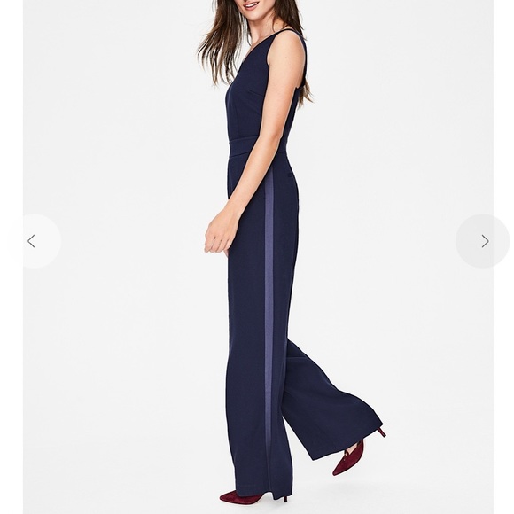 Boden Hexham Jumpsuit in navy - Picture 2 of 11